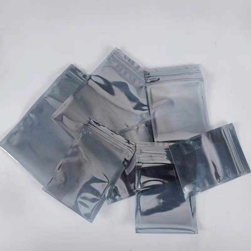Anti-Static ESD Shielding Silver Zip-Lock Reclosable Bags For Small Electronics