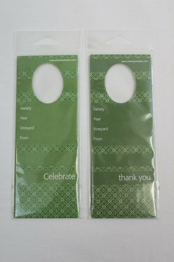 Urbanity Wine Bottle Gift Tags, Two Full Sets, 10 Tags Each!