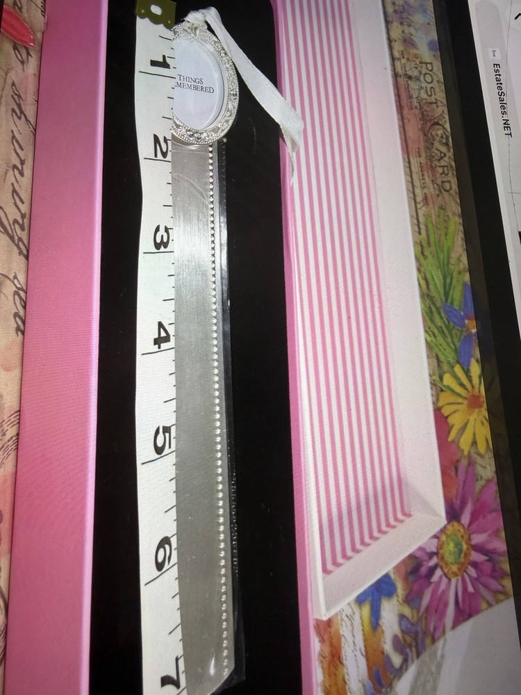 Pretty Silver Bookmark Things Remembered With Frame NIB