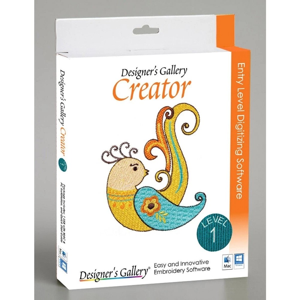 DESIGNER'S GALLERY CREATOR 1 ENTRY LEVEL DIGITIZING SOFTWARE EMBROIDERY SOFTWARE