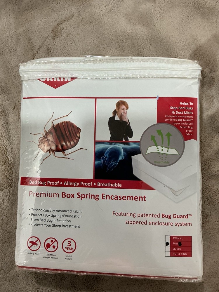 Orkin Bug Guard Zippered Enclosure System Bed Bug Proof Fabric Full Size New