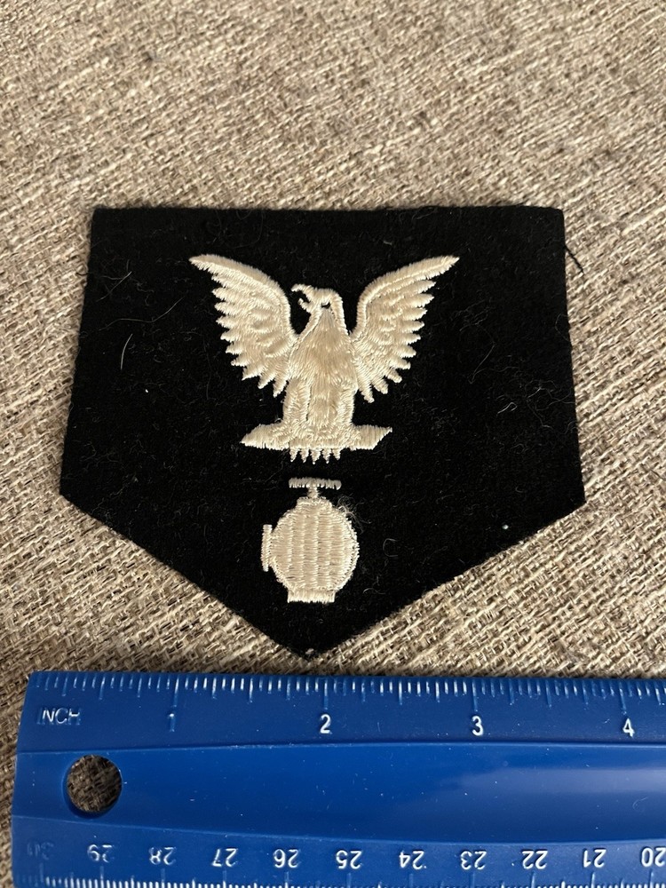 US Navy Utilitiesman Enlisted Rate Rating Patch Black INV16164