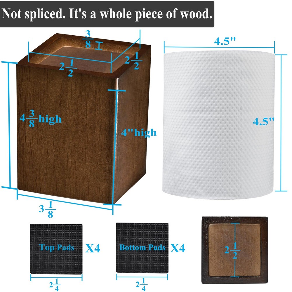 Wood Bed Risers (4 inch Square)
