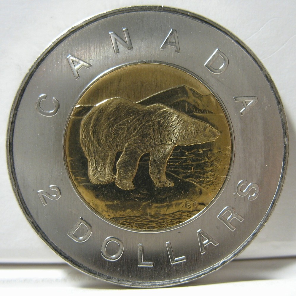 Canada 2003 $2 Polar Bear ( Old Effigy, Crowned ) BU