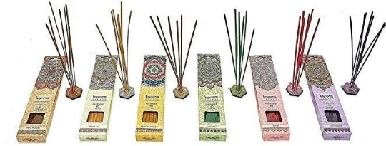 240 Premium Incense Sticks Pack with Sparkly Holder in Each Box