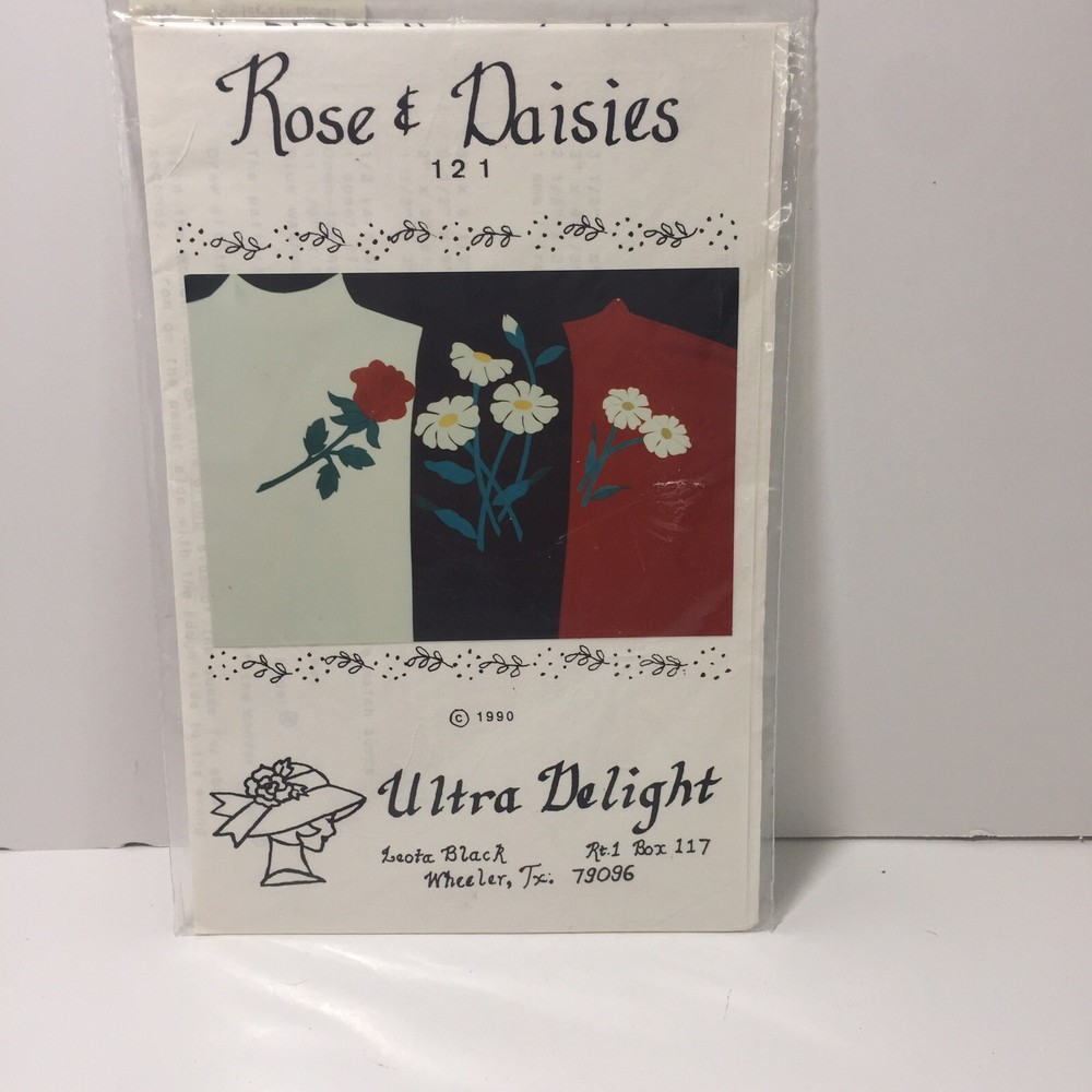 Rose & Daisies Applique Pattern Suede Ultra Delight