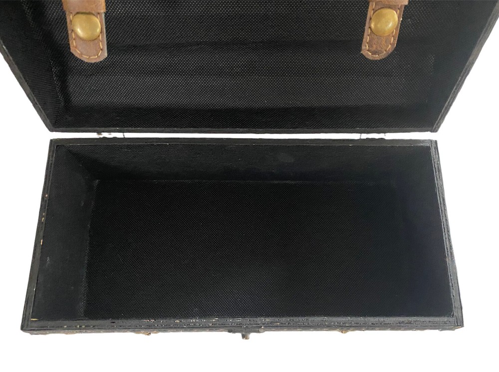 mini trunk with leather straps