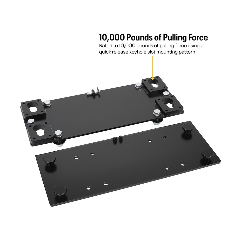 Detachable Winch Mount for Trailer Floor: Quick Release, 10,000 lbs. Capacity...