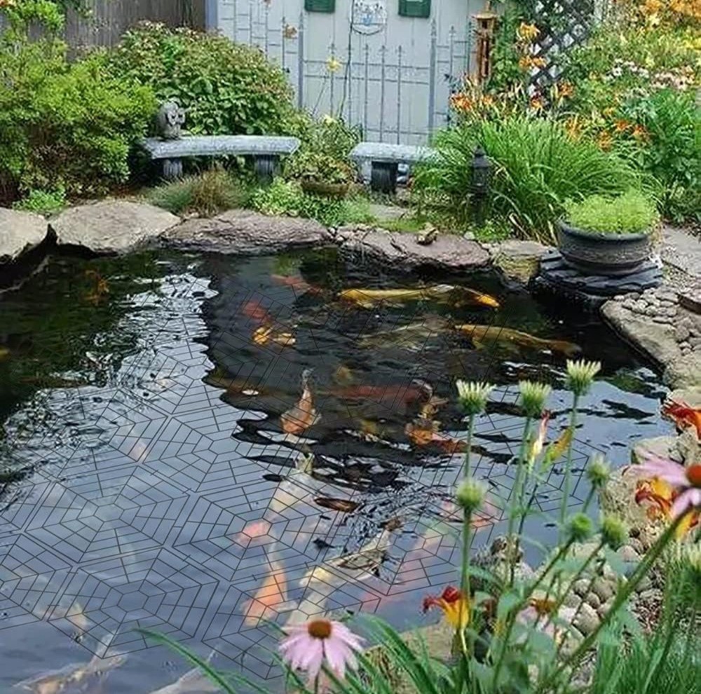 Covpeak Pond Protectors 20 Pack Plastic Web Hexagonal Pond Guard.