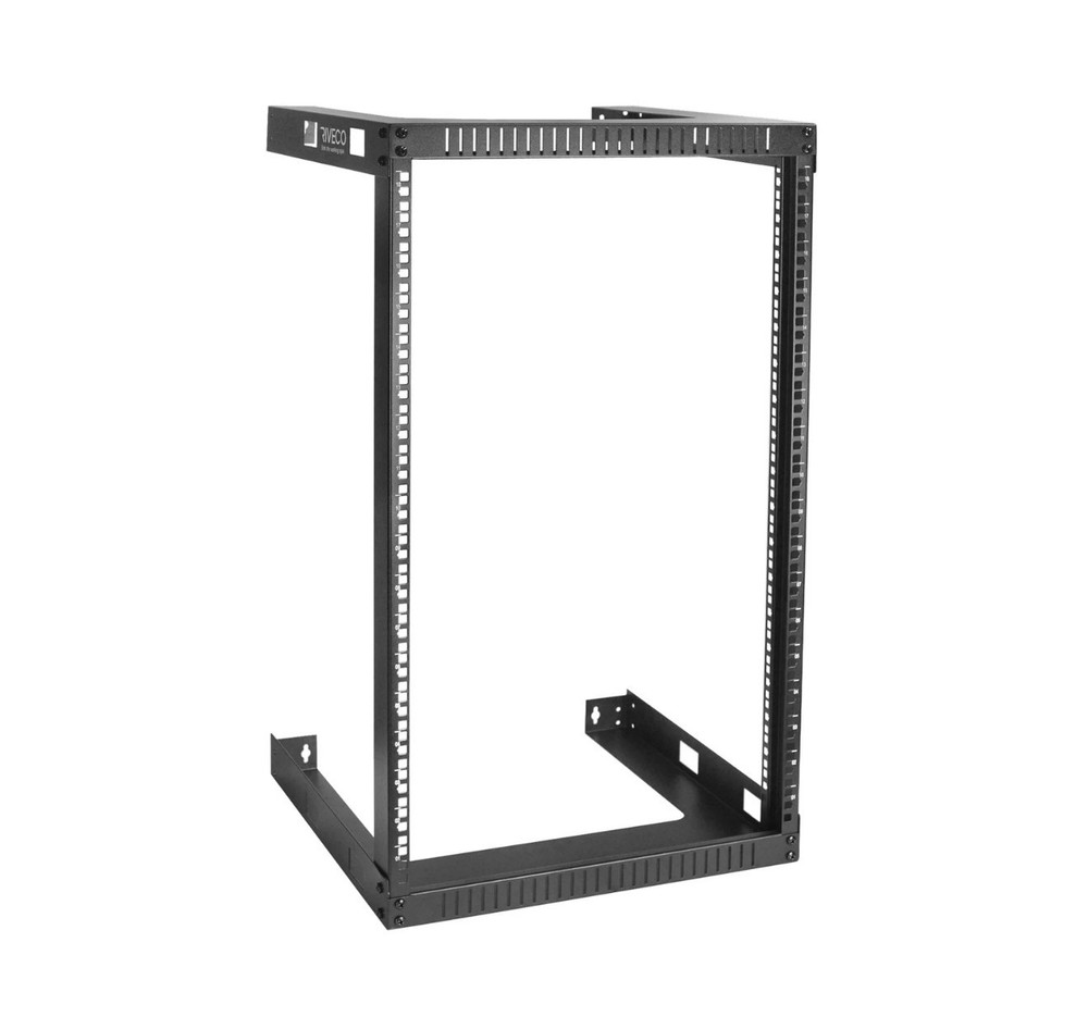 RIVECO 18U 19” Wall Mount Server Rack 17.7” Depth Open Frame Network AV Rack