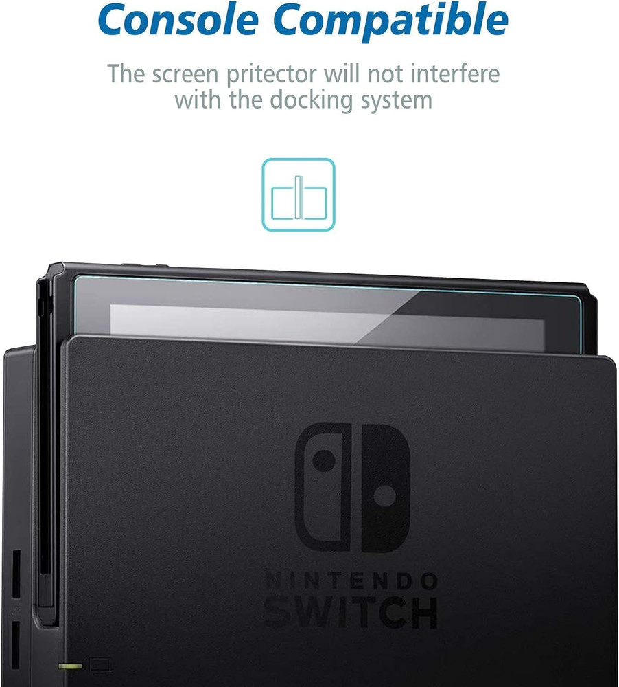 NEW'C 3 Pack Designed for Nintendo Switch Lite Screen Protector Tempered Glass,