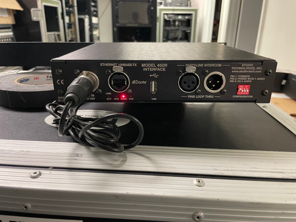 Studio Technologies Model 45DR Dante Intercom Interface with Rack Mount Kit