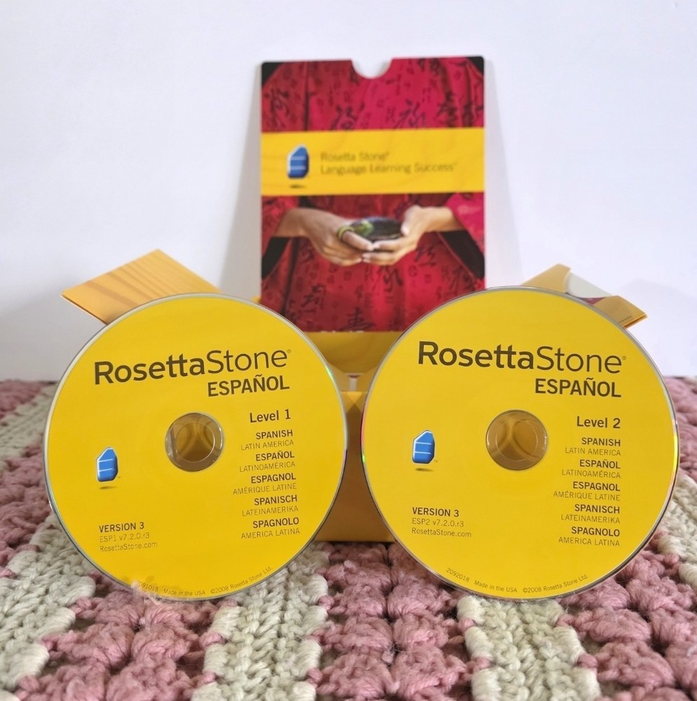 Rosetta Stone Espanol Spanish Level 1&2 Software PC/Mac CD ROM Latin