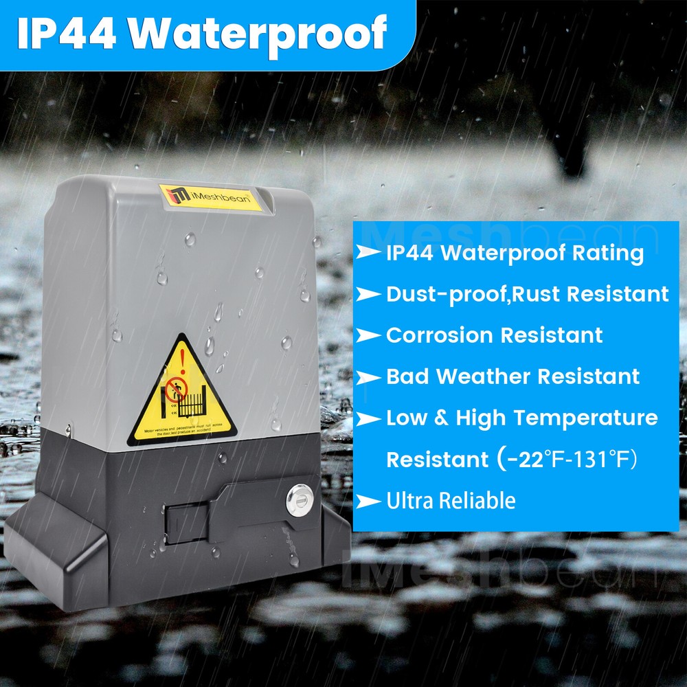 2000-5000LB Automatic Sliding Gate Opener Rack Driven w/2 Remotes &Complete Kit