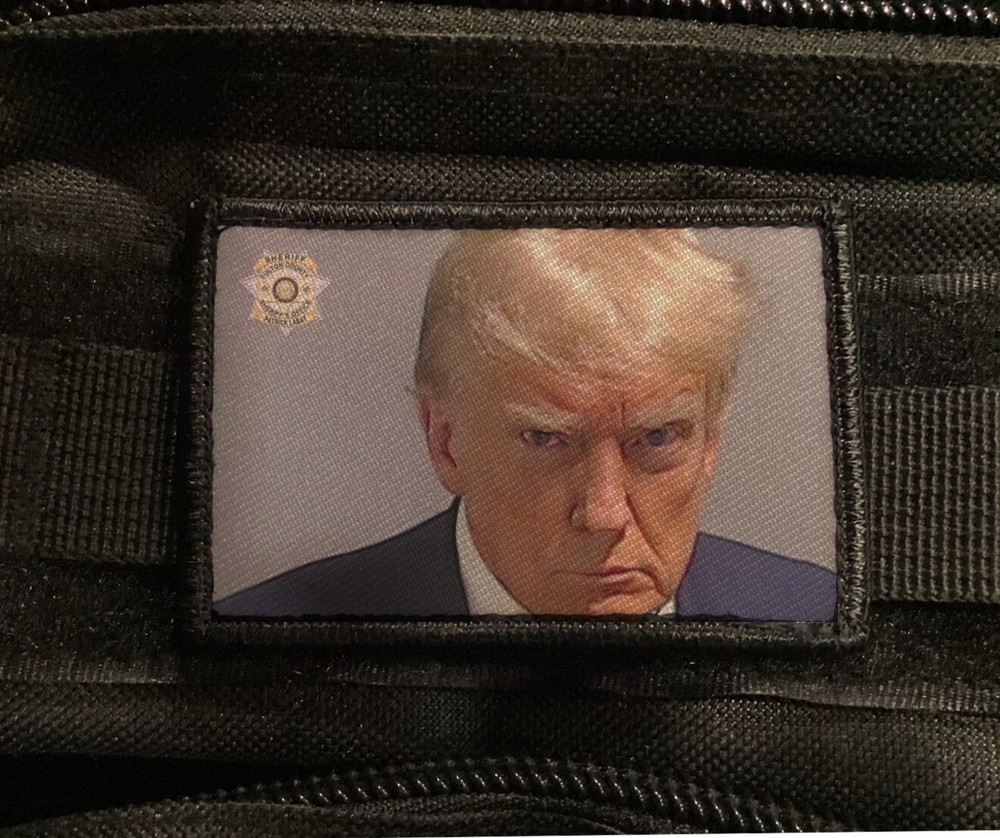 Trump Mug Shot Never Surrender Patch Morale Hook [sub]