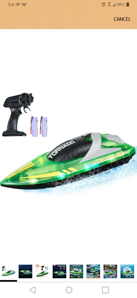 Remote Control Boat With LED Light