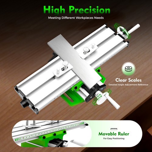 Cross Slide Drill Press Bench Axis Mill Machine Work Table Compound Vise Vice