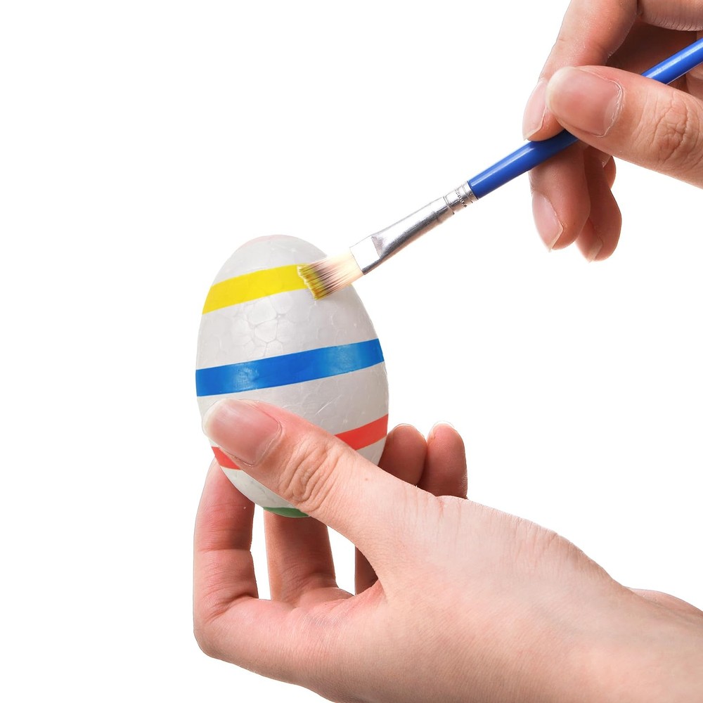 50 Pack 2.75 Inch Craft Foam Eggs, White Smooth Polystyrene Eggs for Christma...