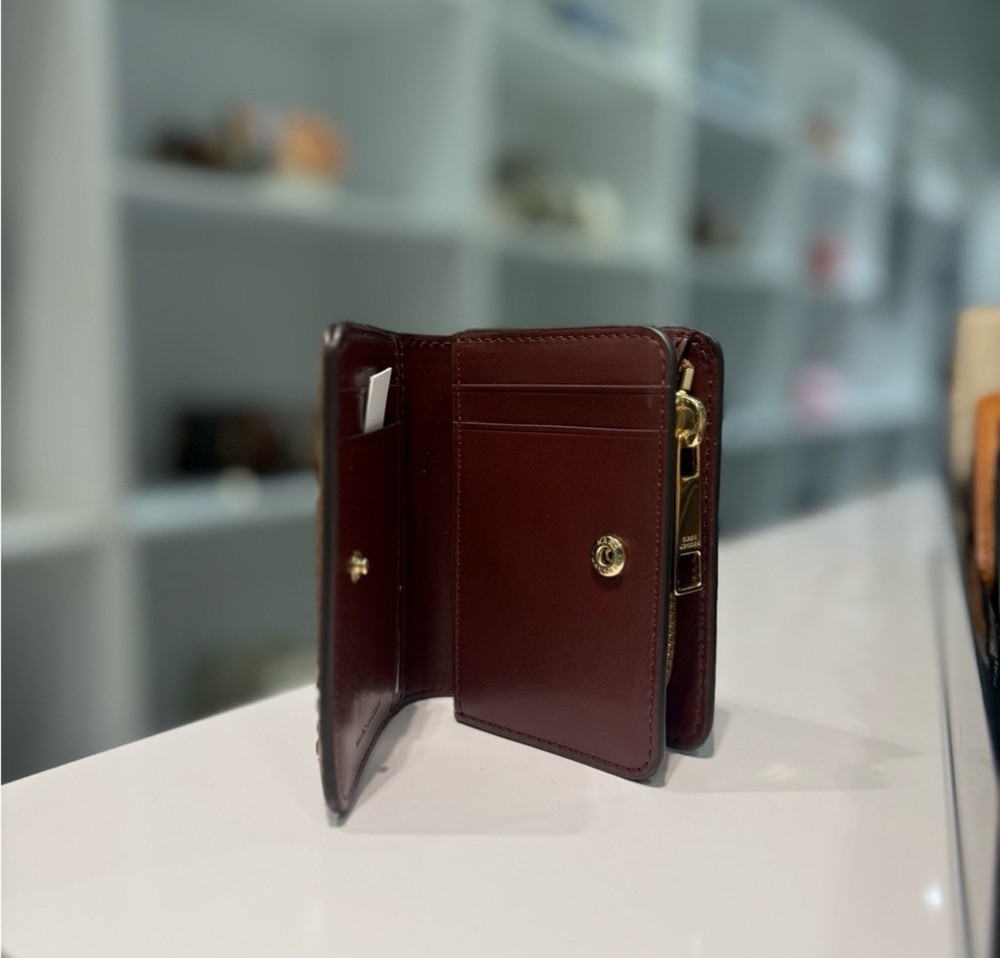 NWT Marc Jacobs Groove Mini Compact Wallet -cognac