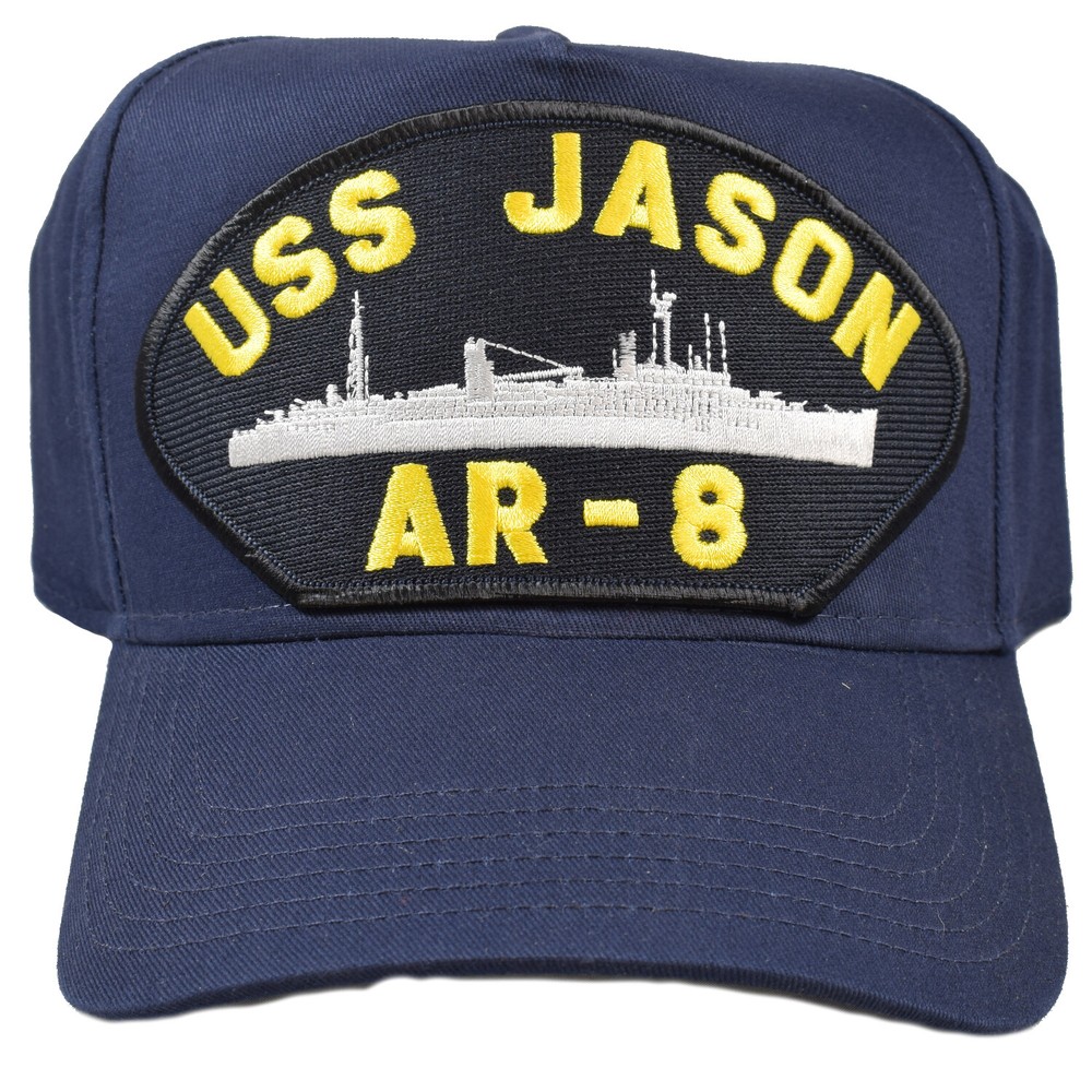 USS JASON AR-8 SHIP HAT - NAVY BLUE