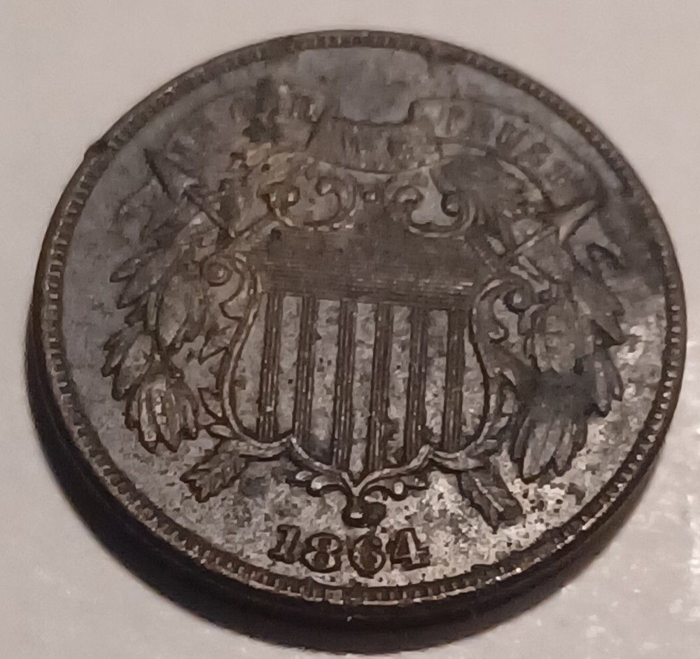 1864 Two Cent Piece 2c High Grade