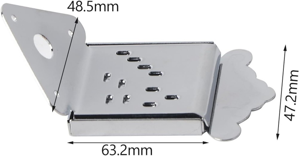 Alloy Mandolin Tailpiece with Silver Finish - 8 String Replacement Part