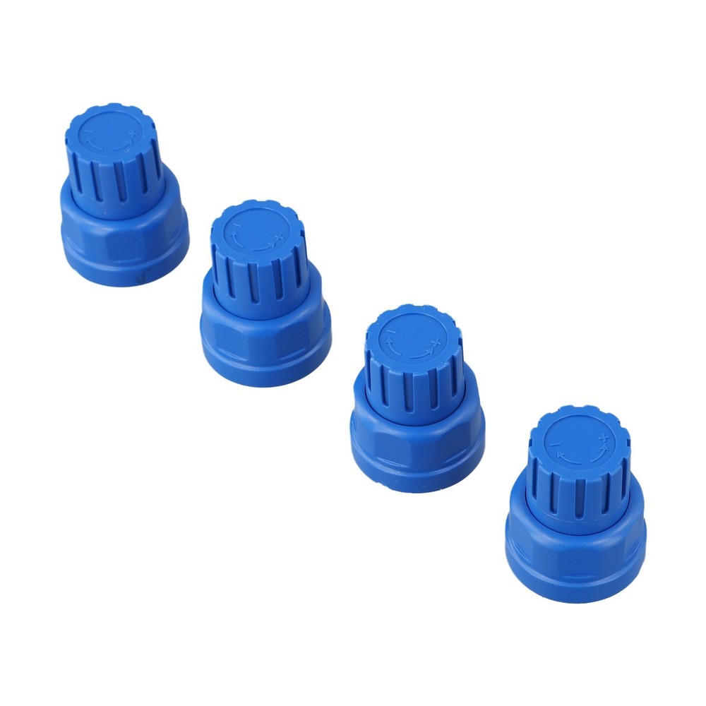 4pcs Blue Handle Floor Heating Manifold Switch Accessories For Easy Control New