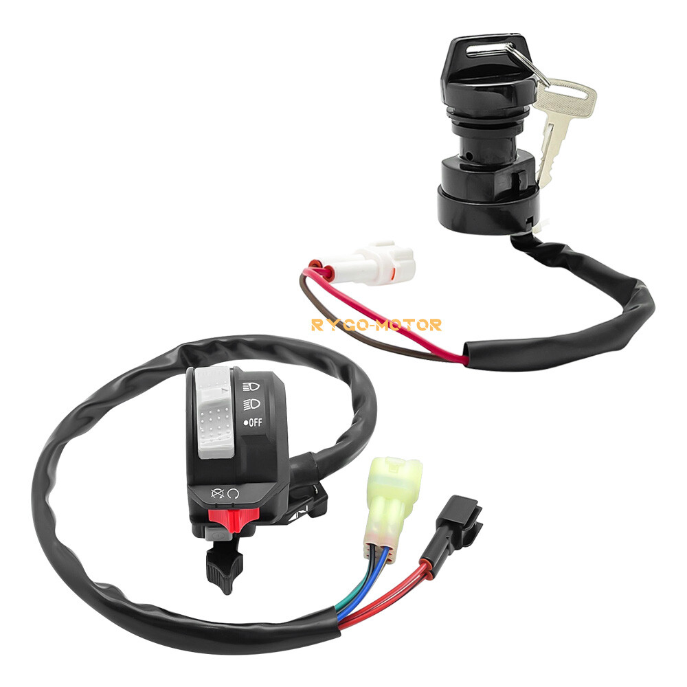 Left Start Stop Switch Headlight & Ignition Key Switch for Yamaha Raptor 660 350