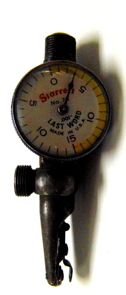 STARRETT 711 LAST WORD DIAL TEST INDICATOR  DIAL READING 0-15-0 .001