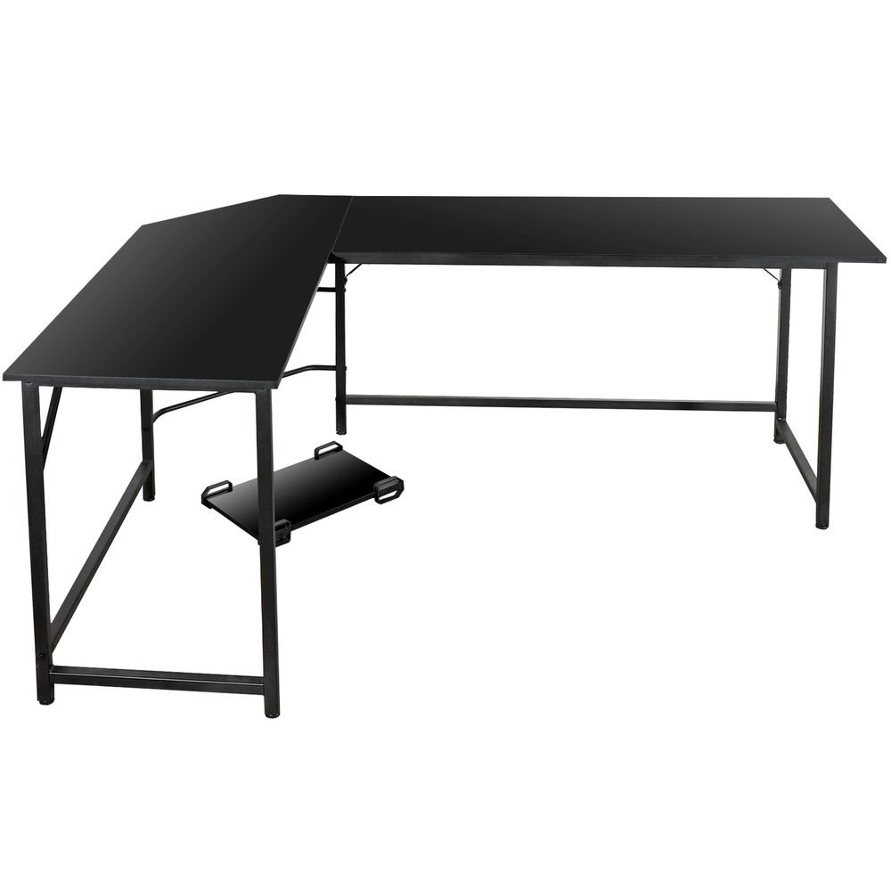 66" L-Shaped Computer Desk Large Workstation Home Office PC Stand Modern