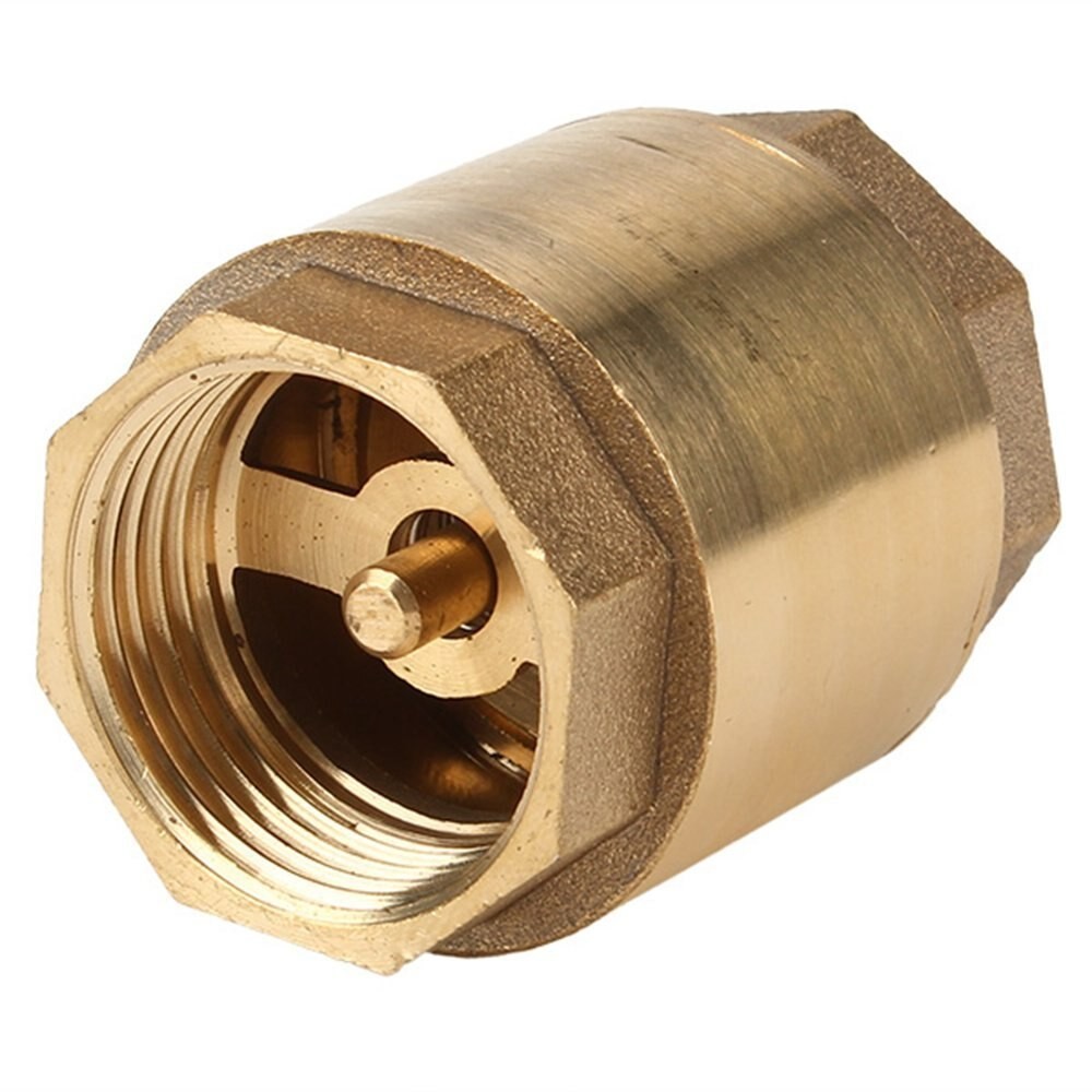 3/4" NPT Inline Check Valve Brass Spring Loaded 200 psi