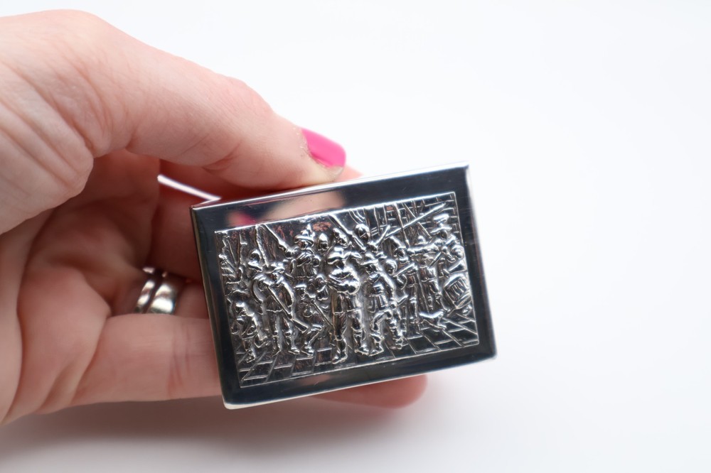 Antique Silver Plated Match Box Cover