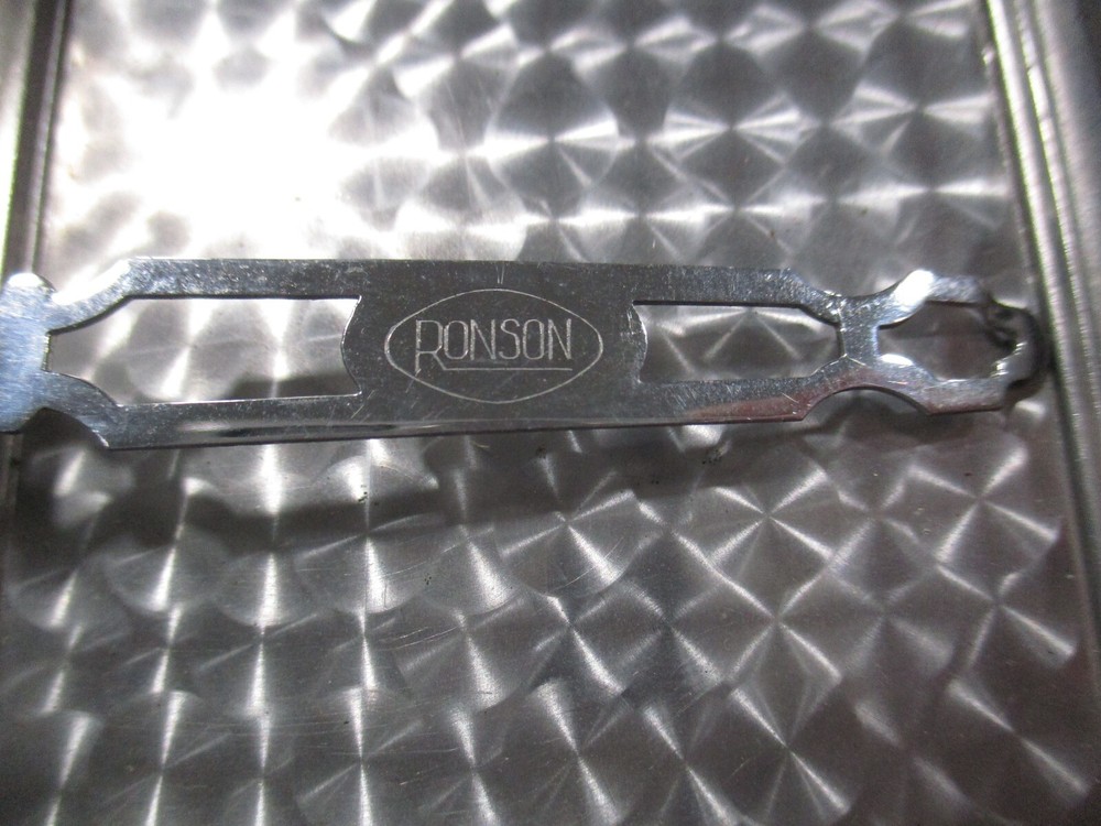 art deco mid century modern chrome Ronson Master case cigarette case & lighter