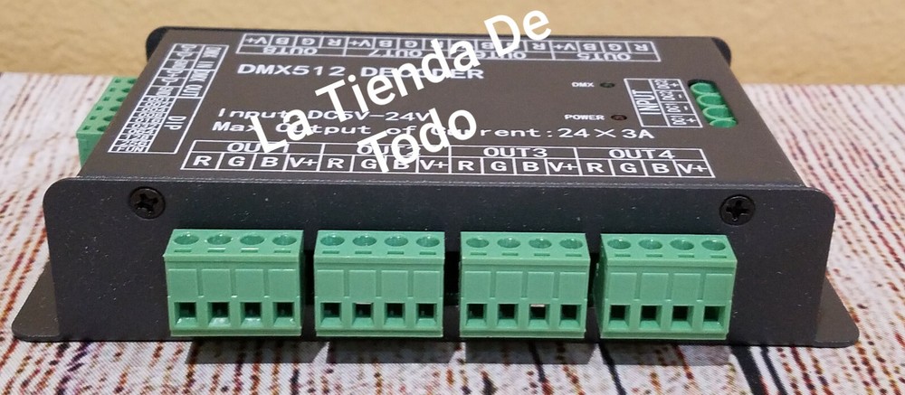 HIGH POWER LED DMX 512 OR DMX512 DECODER 24 CHANNEL READ