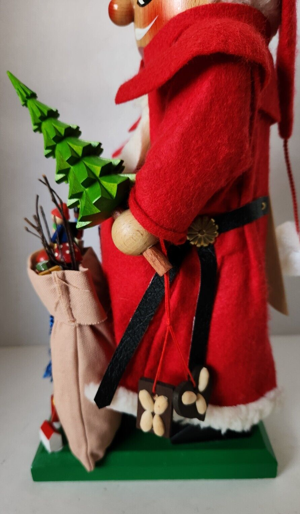 Steinbach Nutcracker Santa With Toy Bag & Tree 14" 1989