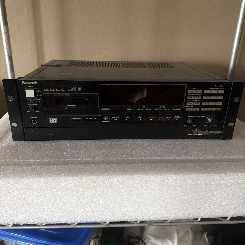 Panasonic SV-3500 DAT Digital Audio Cassette Tape Deck - Untested