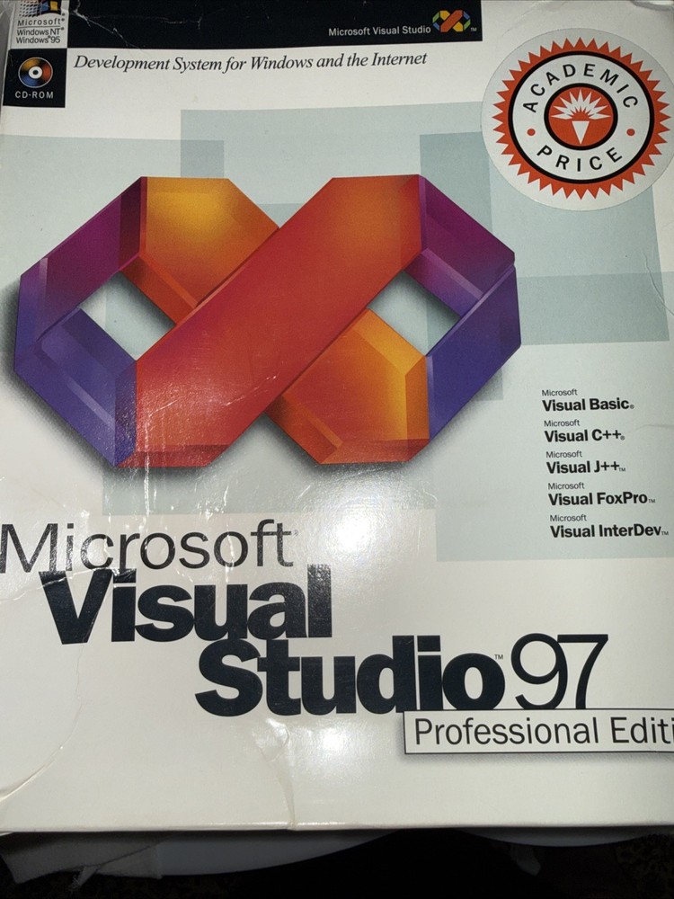 Microsoft Visual Studio 97 Professional Edition CD Disc W/ Key