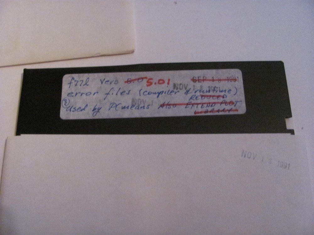 VINTAGE COMPUTER FLOPPY DISK LOT MS, FORTRAN, MISC.. 7 DISKS 1991