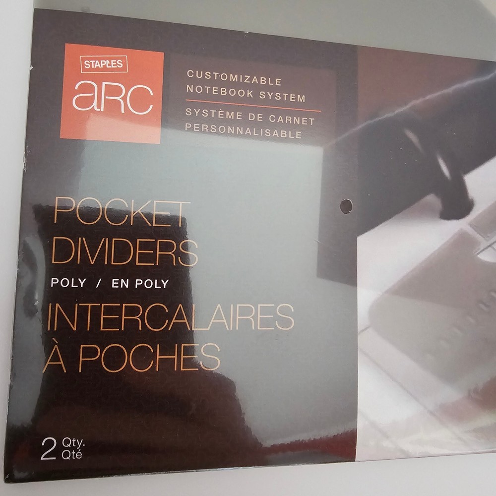 ARC Pocket Poly Dividers 2-Pack Model #20017 Customizable Notebook System NEW