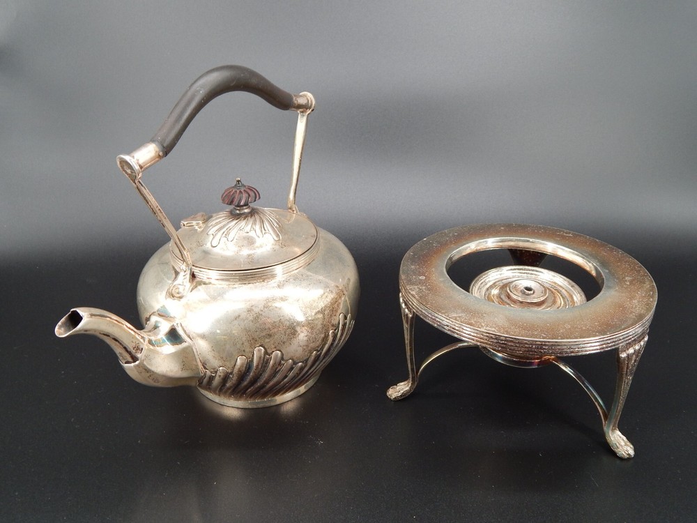 John Round & Son Silver Plated Tea Kettle & Warmer - READ DESCRIPTION