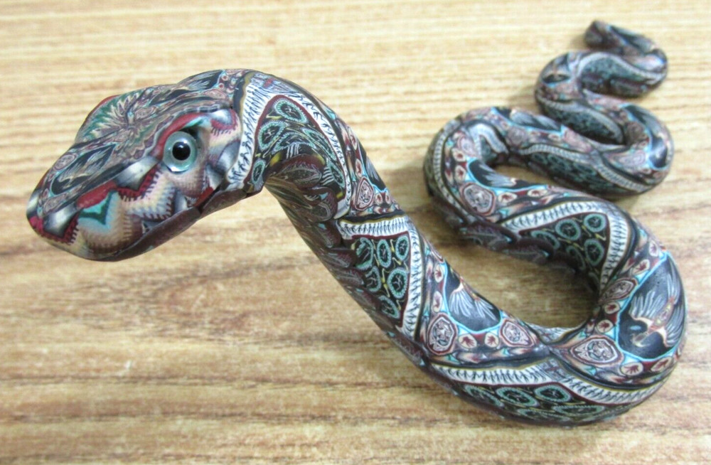 POLYMER CLAY SNAKE SCULPTURE / THUNDERBIRDS
