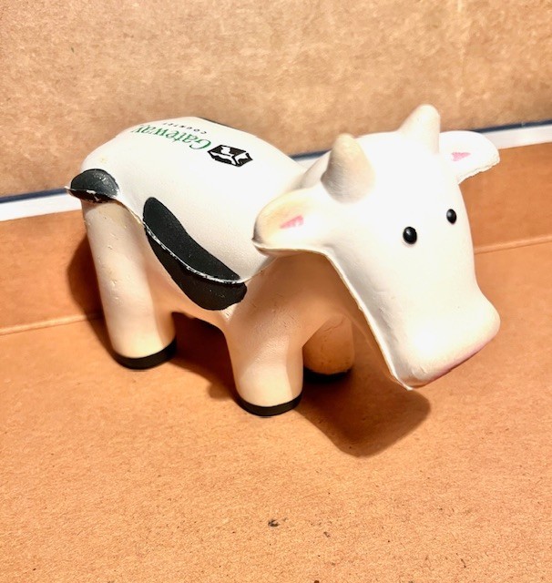 Vintage Gateway Computer Cow Shape Stress Ball