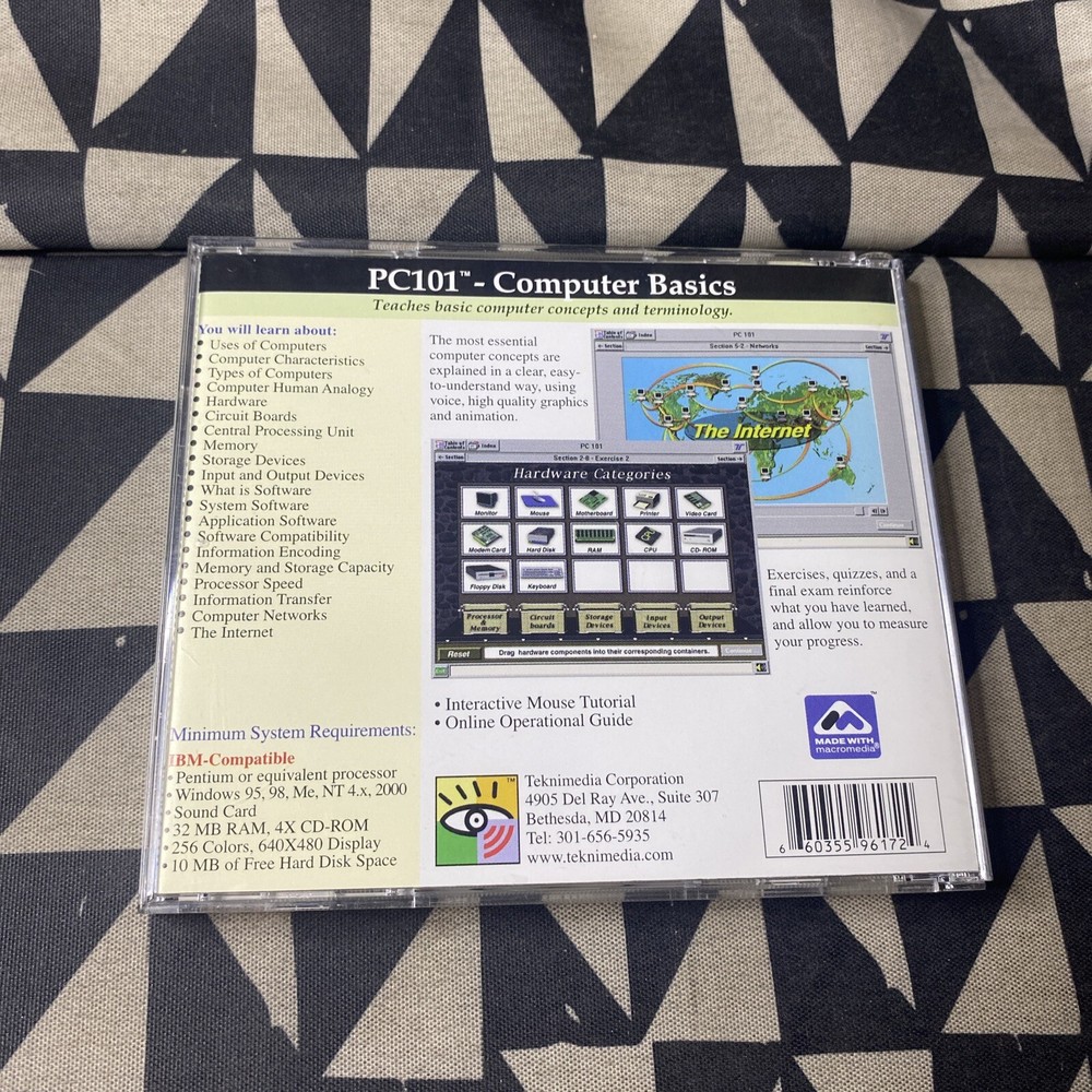 TEKNIMEDIA PC100 Computer BASICS COMPUTER LITERACY SERIES CD ROM