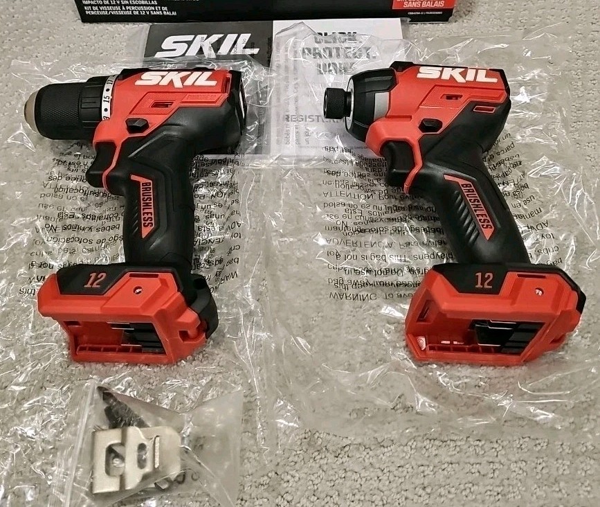 SKIL 12-volt Drill & Impact Brushless Power Tool Combo PWRCORE 12v - TOOLS ONLY