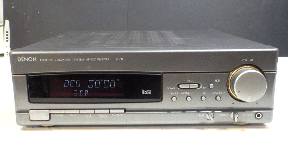 Vintage DENON D-60 Component System Stereo Receiver Amplifier WORKS