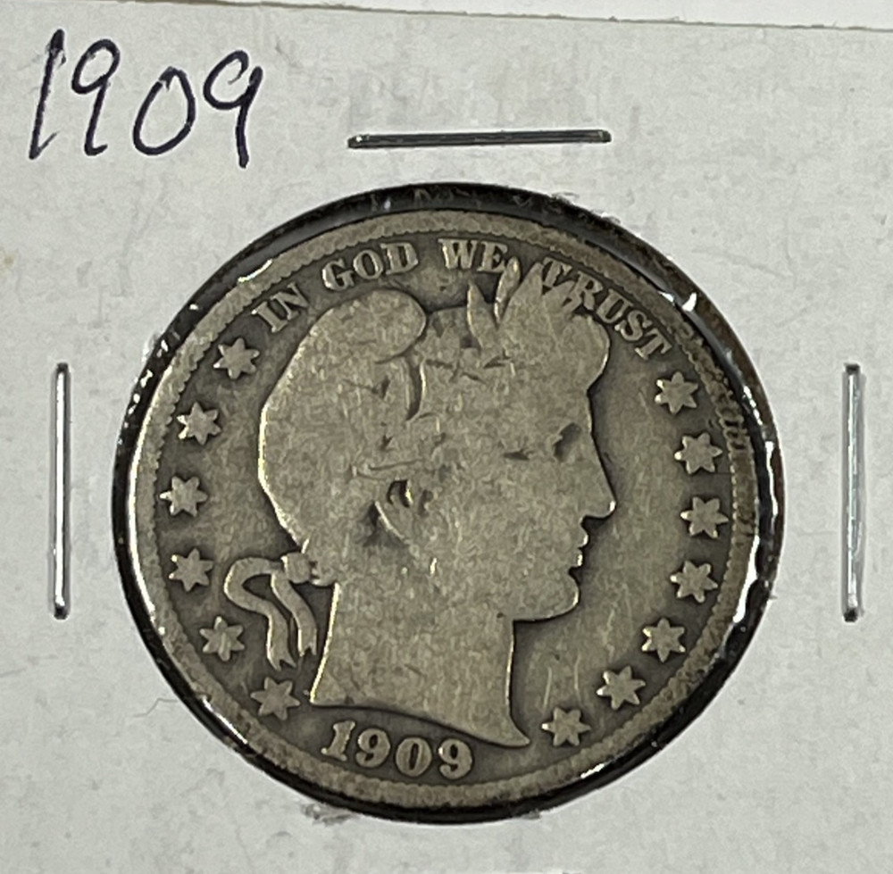 1909 Barber Half Dollar : Very Good