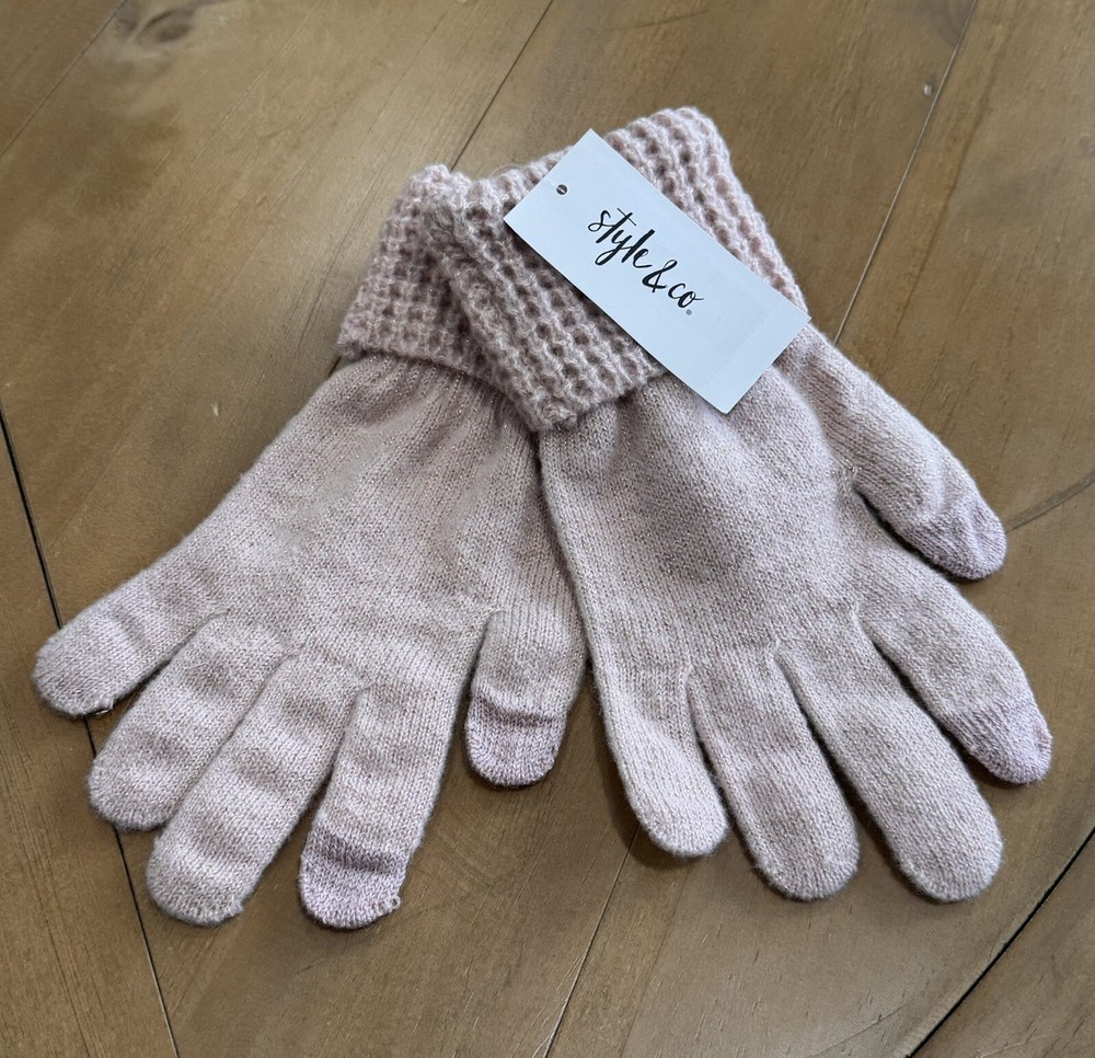 Bundle 5 Pair Style & Co Rib Solid Gloves With Lurex