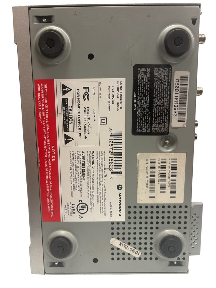 DCH70 Motorola Comast Digital Cable Receiver Box only