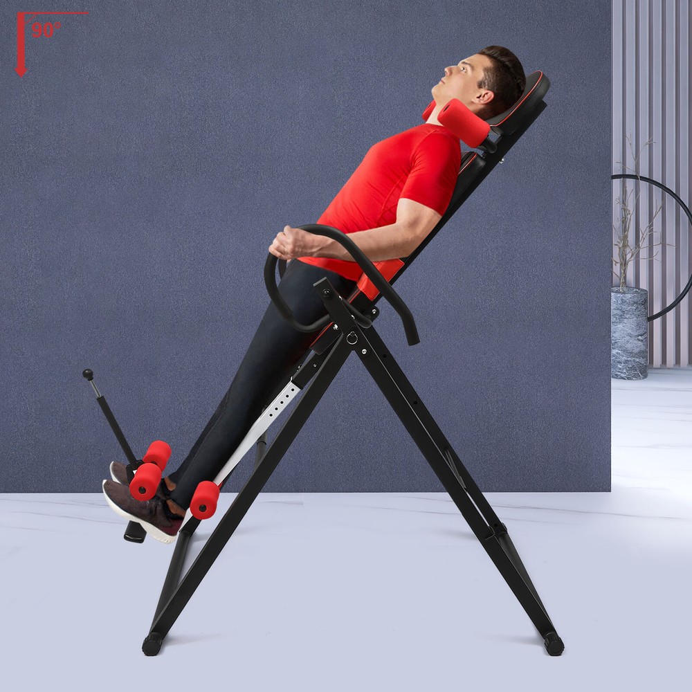 Inversion Table Heavy Duty Hang Upside Down Gravity Back Therapy Pain Relief New