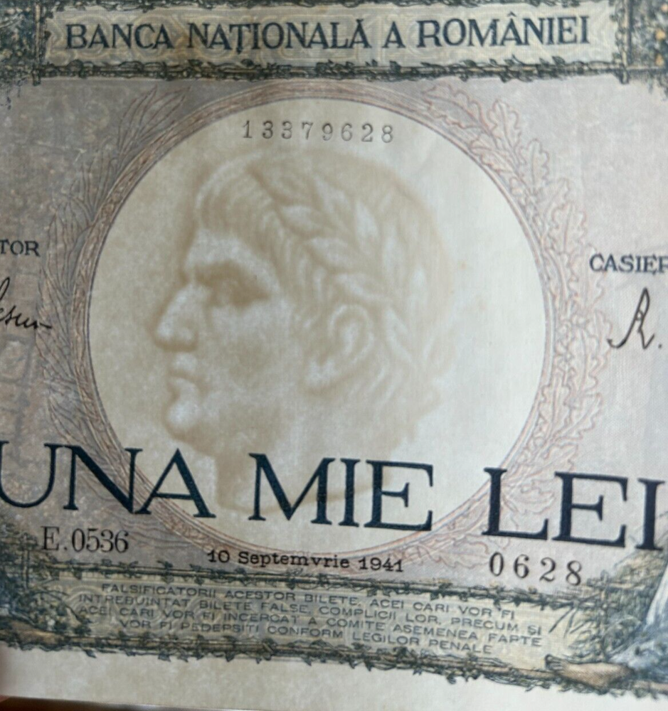 Romania 1941 1000 Lei Pick 52a UNC